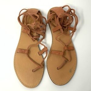 Madewell Suede Gladiator Sandals 7 Ankle Tie